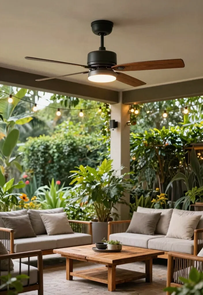 15 Modern Ceiling Fan Ideas That Move Air Without Looking Dated - 4. Stylish Outdoor Ceiling Fans for Patios 1