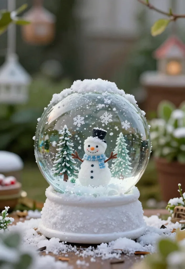 15 Outdoor Christmas Decorations That Survive Wind and Rain - 10. Durable Snow Globes 1