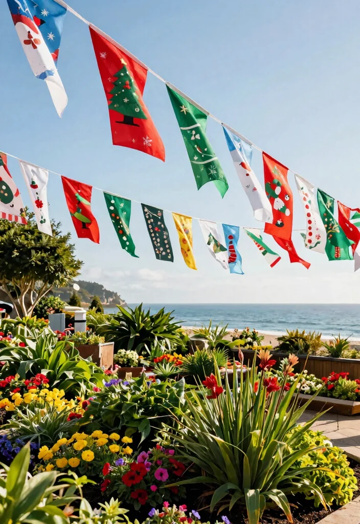 15 Outdoor Christmas Decorations That Survive Wind and Rain - 4. Durable Christmas Garden Flags 1