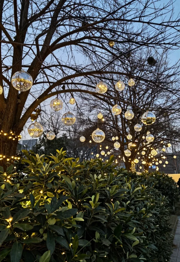 15 Outdoor Christmas Decorations That Survive Wind and Rain - 8. Waterproof Ornaments for Trees and Bushes 1