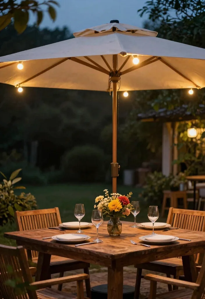 15 Outdoor Patio Lights That Install Without Hardwiring - 8. Solar-Powered Umbrella Lights 1