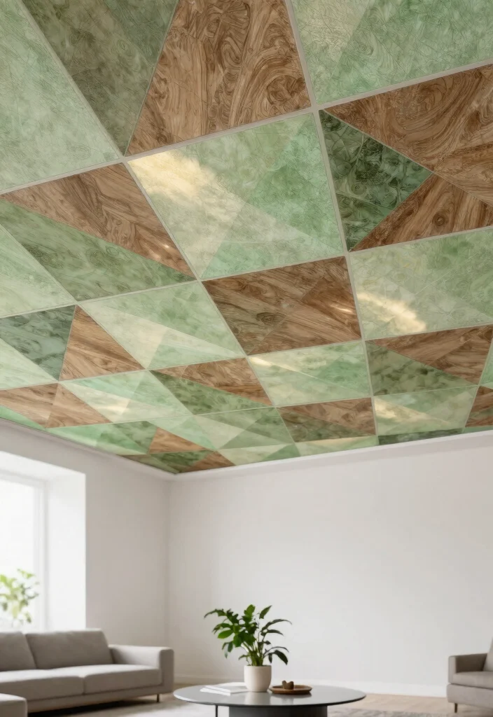 15 PVC False Ceiling Ideas That Look High-End on a Budget - 1. Geometric Patterns for a Modern Touch 1
