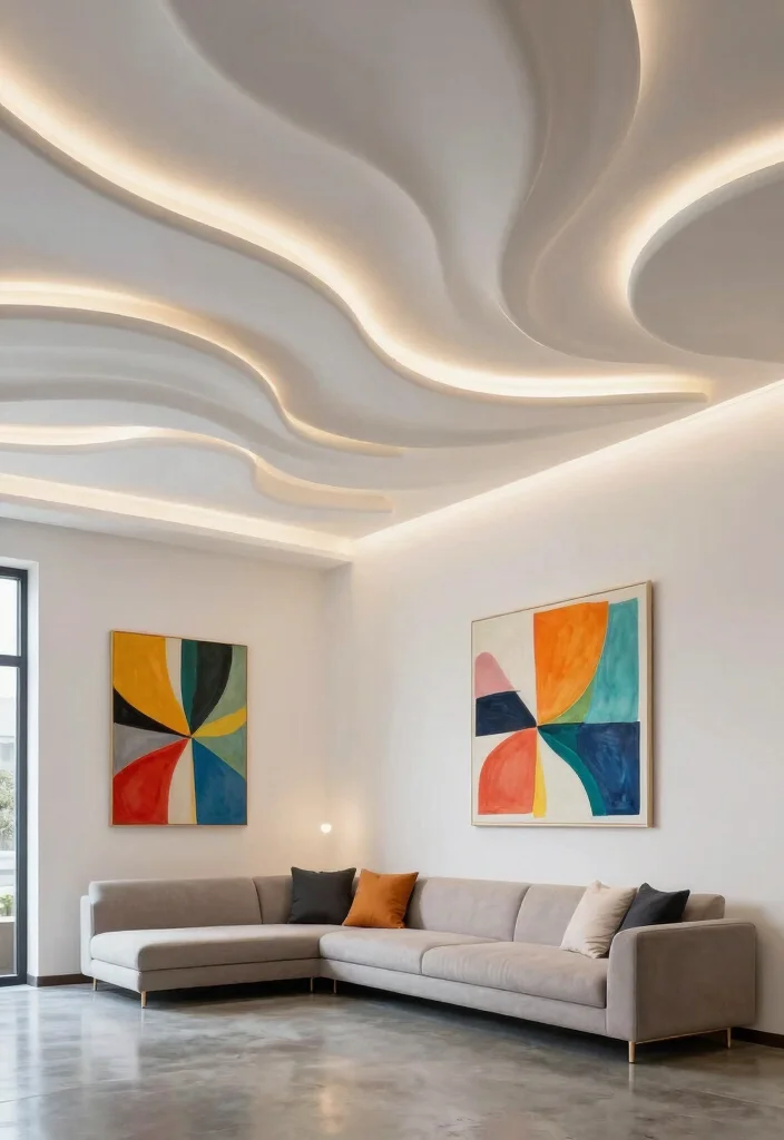 15 PVC False Ceiling Ideas That Look High-End on a Budget - 5. Futuristic 3D Designs 1
