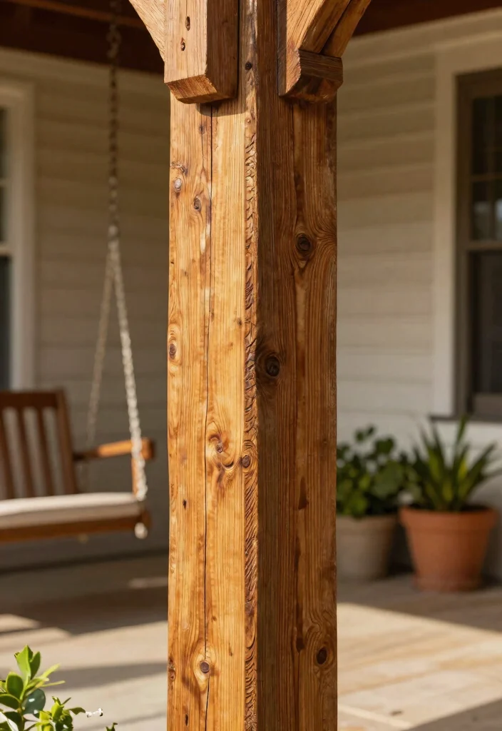 15 Porch Column Wraps That Hide Damage and Weather Wear - 1. Rustic Wooden Wraps 1