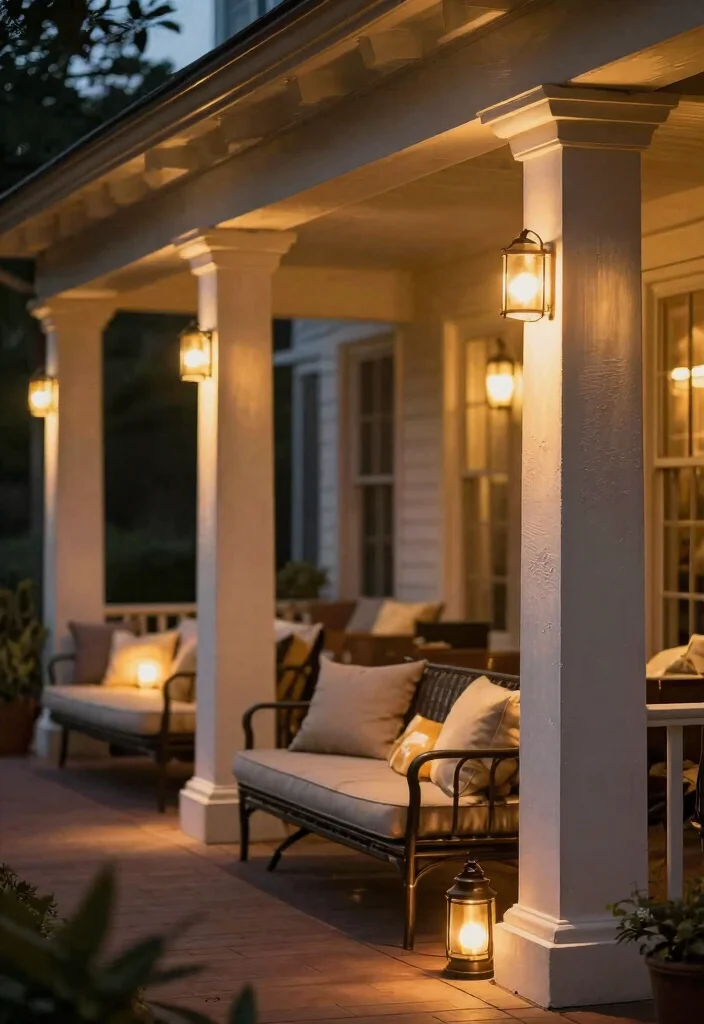 15 Porch Column Wraps That Hide Damage and Weather Wear - 11. Wraps with Built-in Lighting Fixtures 1
