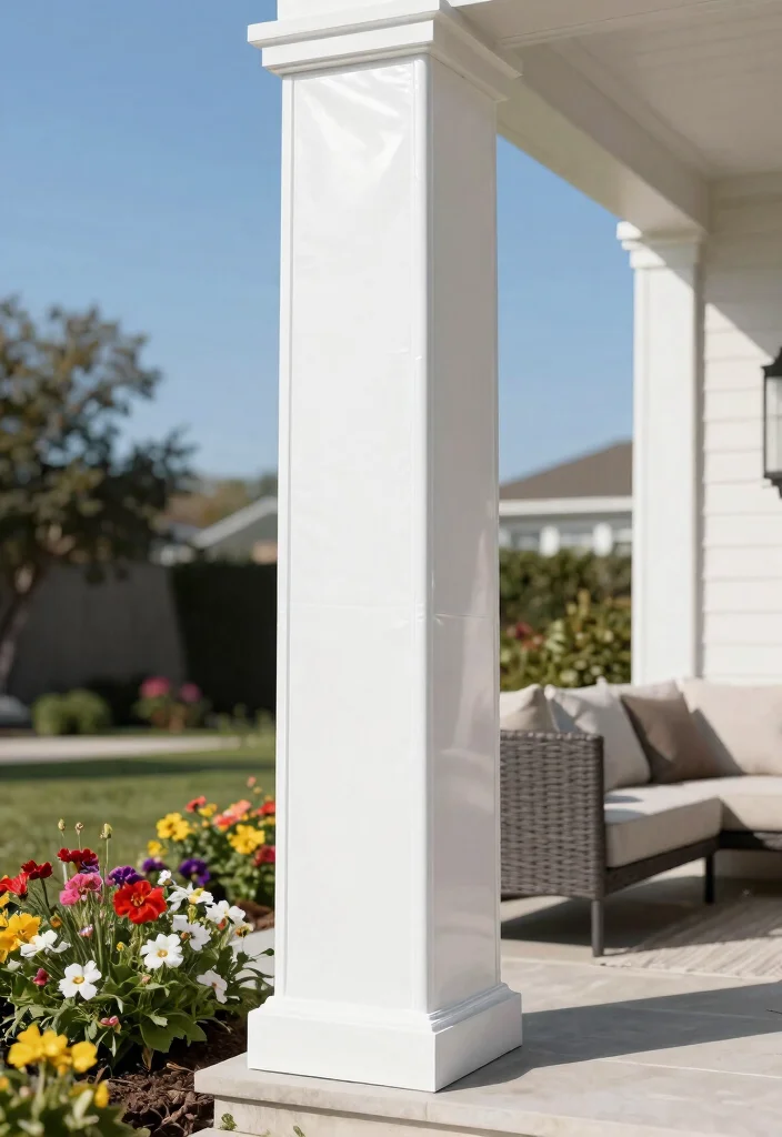 15 Porch Column Wraps That Hide Damage and Weather Wear - 3. Vinyl Column Covers 1