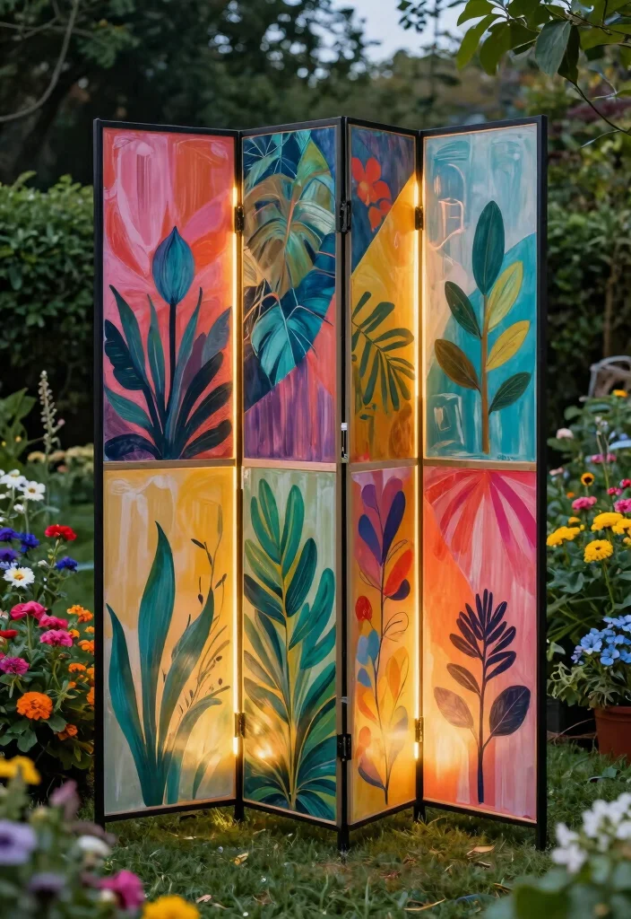 15 Privacy Fence Panels Ideas That Block Views Fast - 13. Custom Art Panels 1