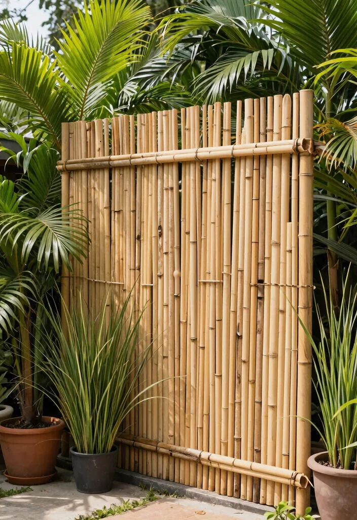 15 Privacy Fence Panels Ideas That Block Views Fast - 5. Bamboo Privacy Screens 1