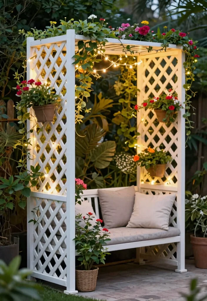 15 Privacy Fence Panels Ideas That Block Views Fast - 6. Decorative Lattice Panels 1
