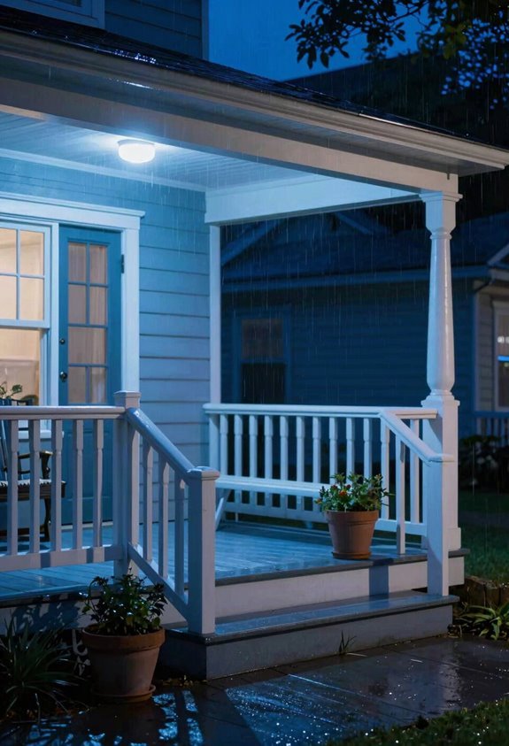 blue porch lights for autism awareness