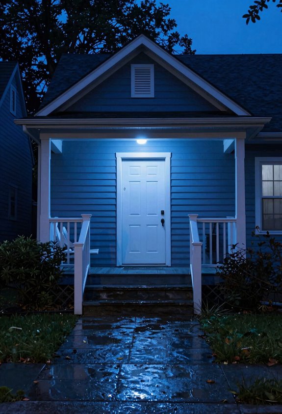blue porch lights show support