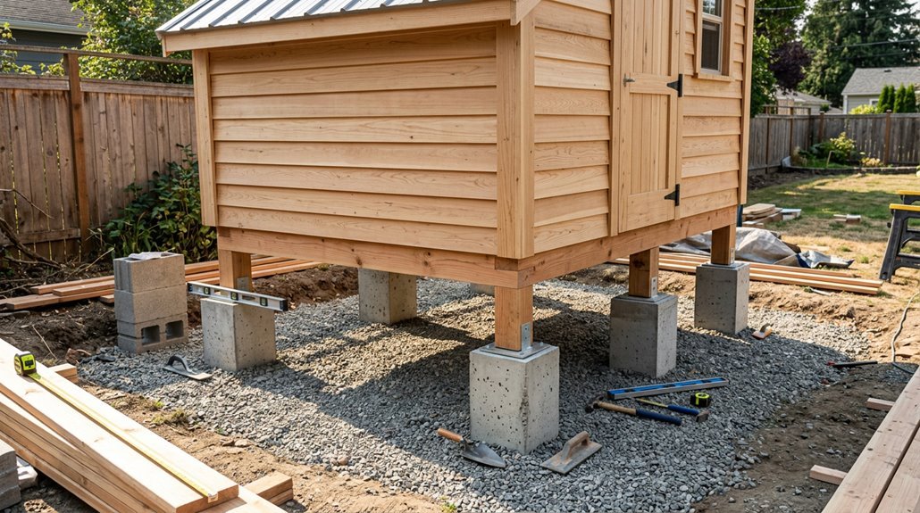 five steps to elevate shed
