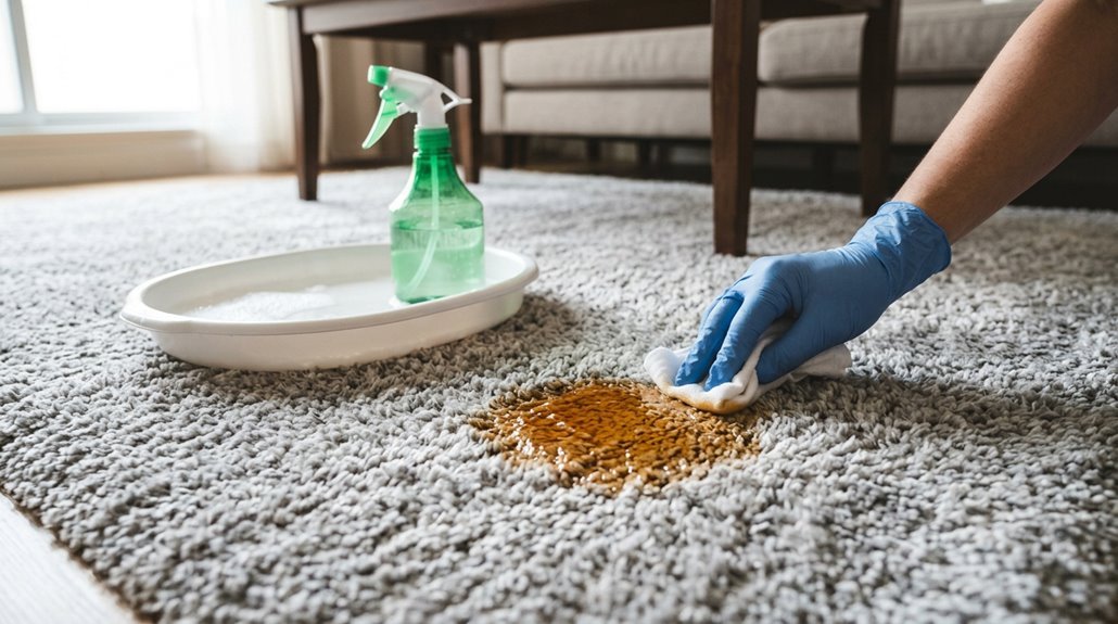 how to remove furniture polish from rug