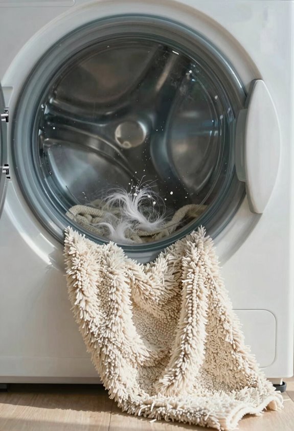 machine washable rug materials caution