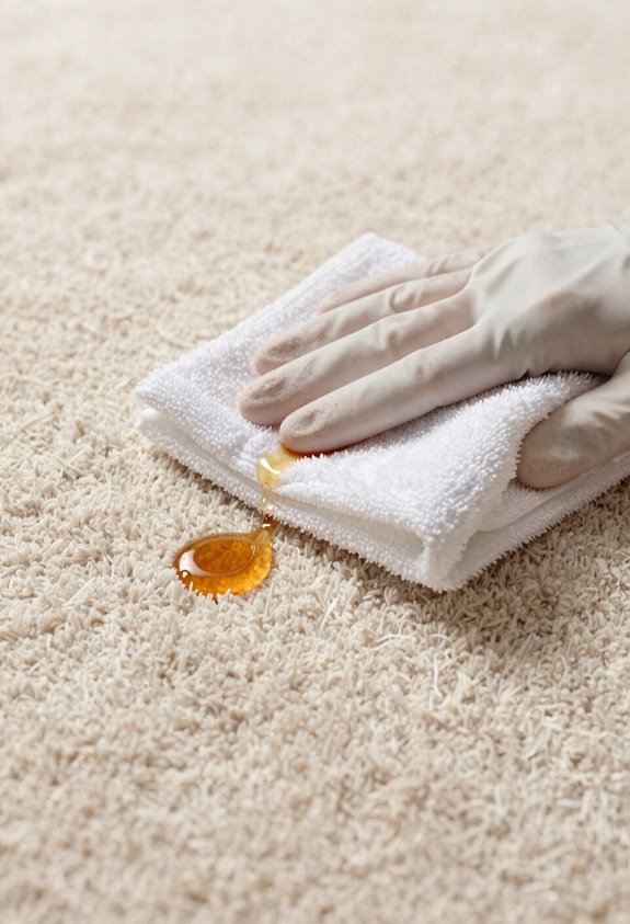polish spill ruined rug panic