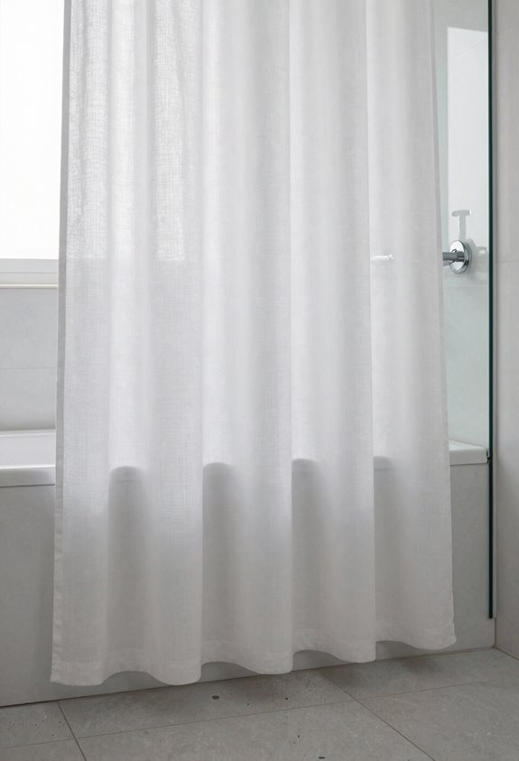 shower curtain length controls mold