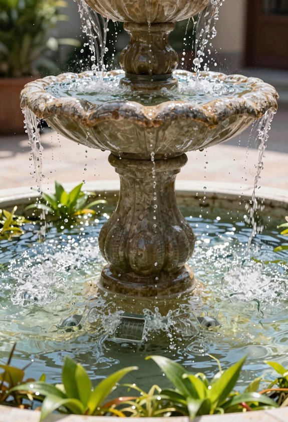 small sunny fountains require frequent cleaning