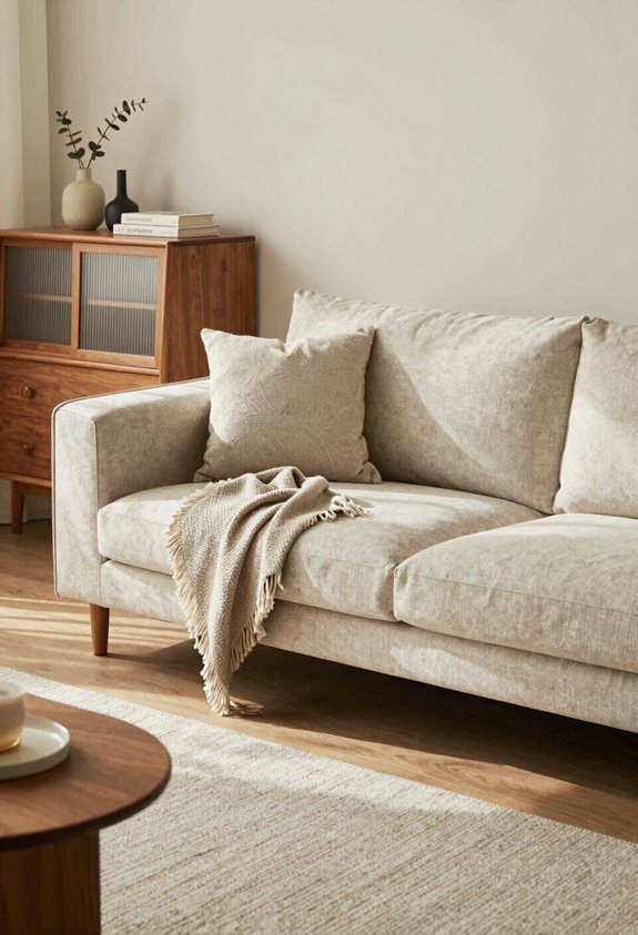 sofa shape fabric color balance