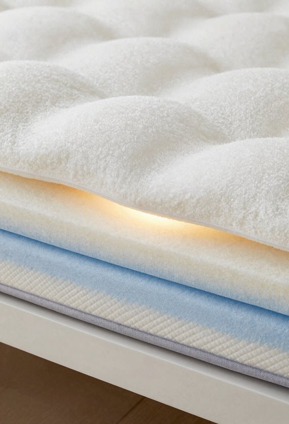 tempur material support with coils