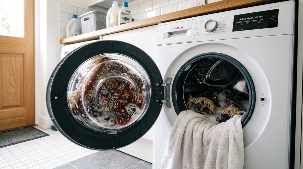 washing machine rug care